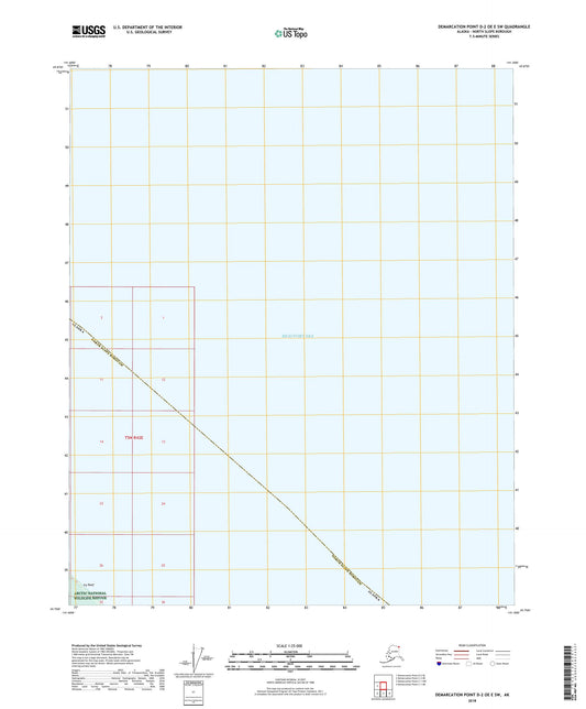 Demarcation Point D-2 OE E SW Alaska US Topo Map Image