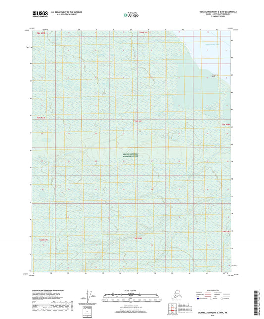 Demarcation Point D-3 NW Alaska US Topo Map Image