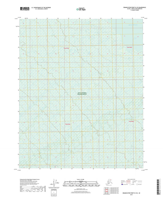 Demarcation Point D-3 SE Alaska US Topo Map Image