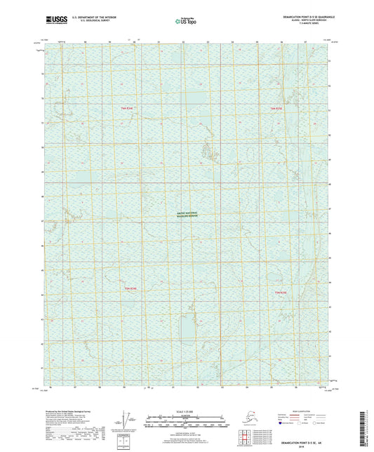 Demarcation Point D-5 SE Alaska US Topo Map Image