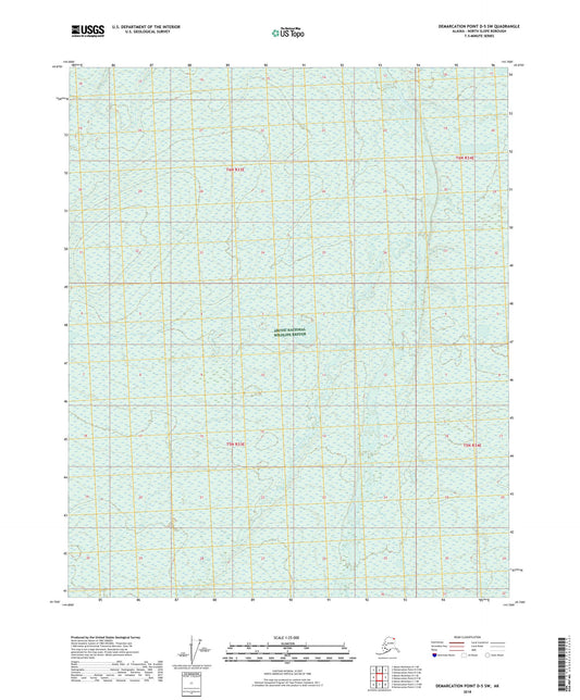 Demarcation Point D-5 SW Alaska US Topo Map Image