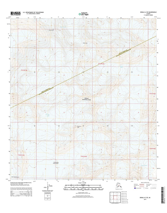 Denali A-2 SE Alaska US Topo Map Image