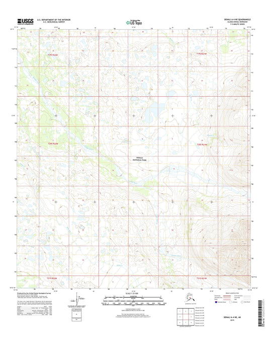 Denali A-4 NE Alaska US Topo Map Image