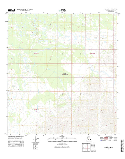 Denali A-4 SW Alaska US Topo Map Image