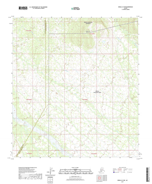Denali A-5 NW Alaska US Topo Map Image