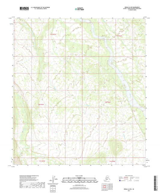 Denali A-6 NE Alaska US Topo Map Image