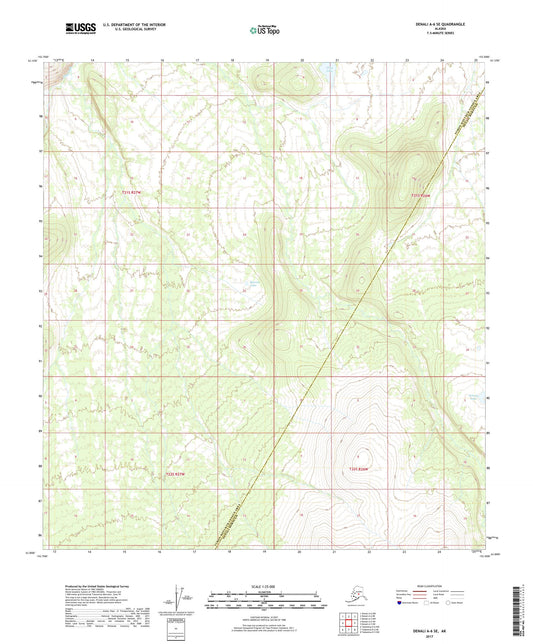 Denali A-6 SE Alaska US Topo Map Image