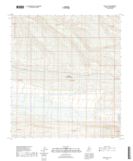Denali B-2 NE Alaska US Topo Map Image