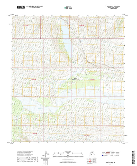 Denali B-2 NW Alaska US Topo Map Image