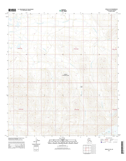 Denali B-2 SE Alaska US Topo Map Image