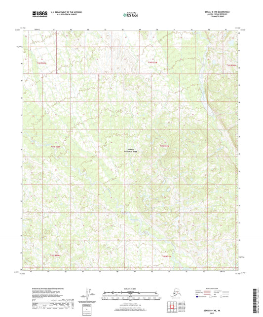 Denali B-4 NE Alaska US Topo Map Image