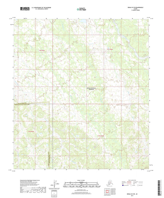Denali B-5 SW Alaska US Topo Map Image