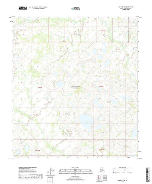 Denali B-6 NE Alaska US Topo Map Image