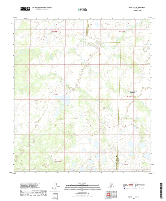 Denali B-6 NW Alaska US Topo Map Image