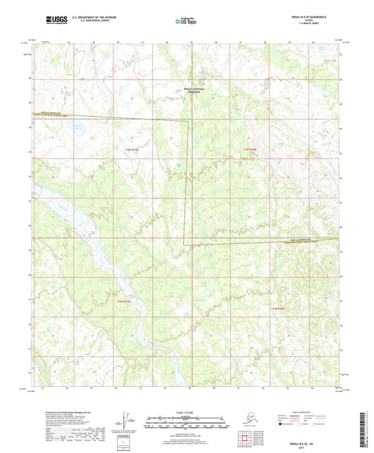 Denali B-6 SE Alaska US Topo Map Image