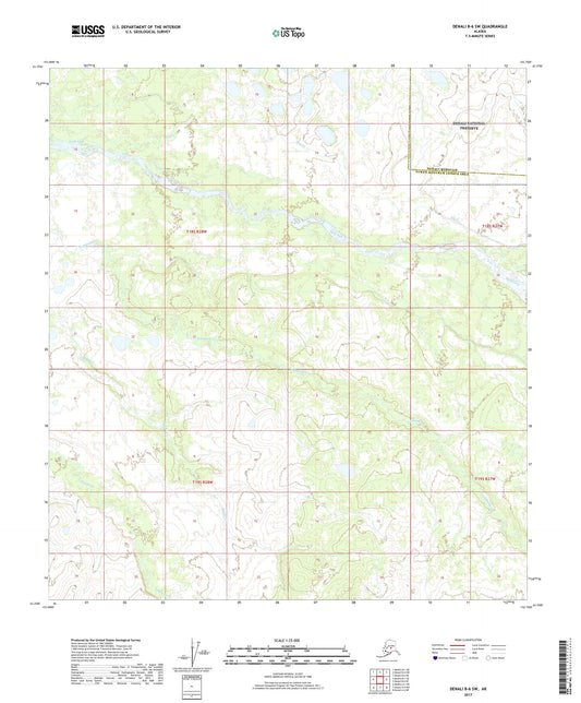 Denali B-6 SW Alaska US Topo Map Image
