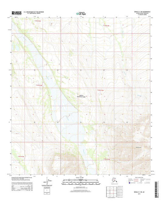 Denali C-1 NE Alaska US Topo Map Image