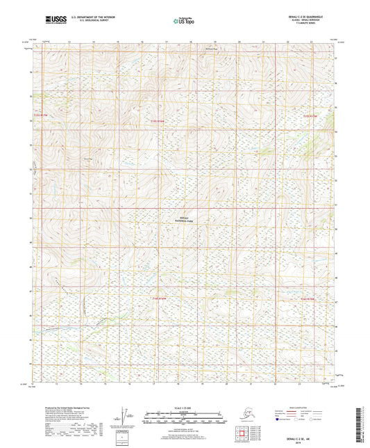 Denali C-2 SE Alaska US Topo Map Image