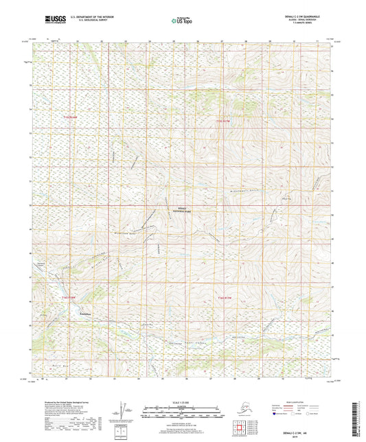 Denali C-2 SW Alaska US Topo Map Image