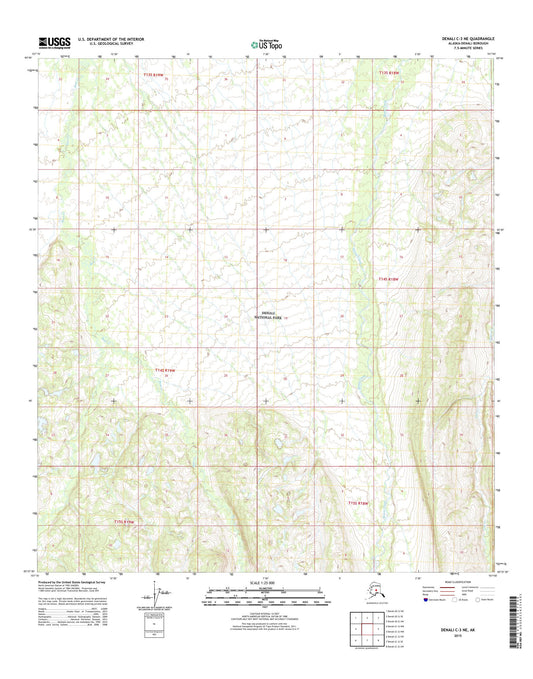Denali C-3 NE Alaska US Topo Map Image