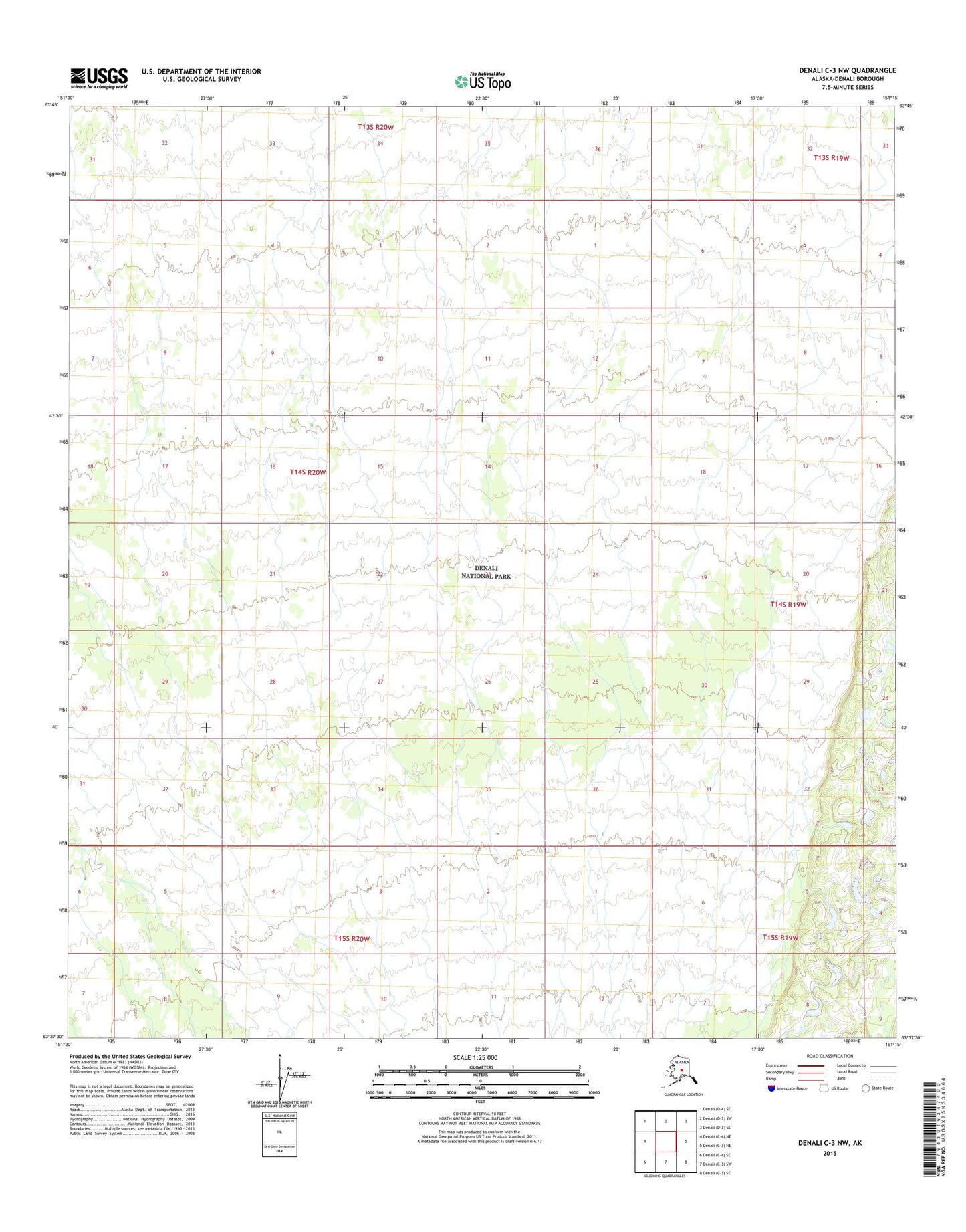 Denali C-3 NW Alaska US Topo Map Image