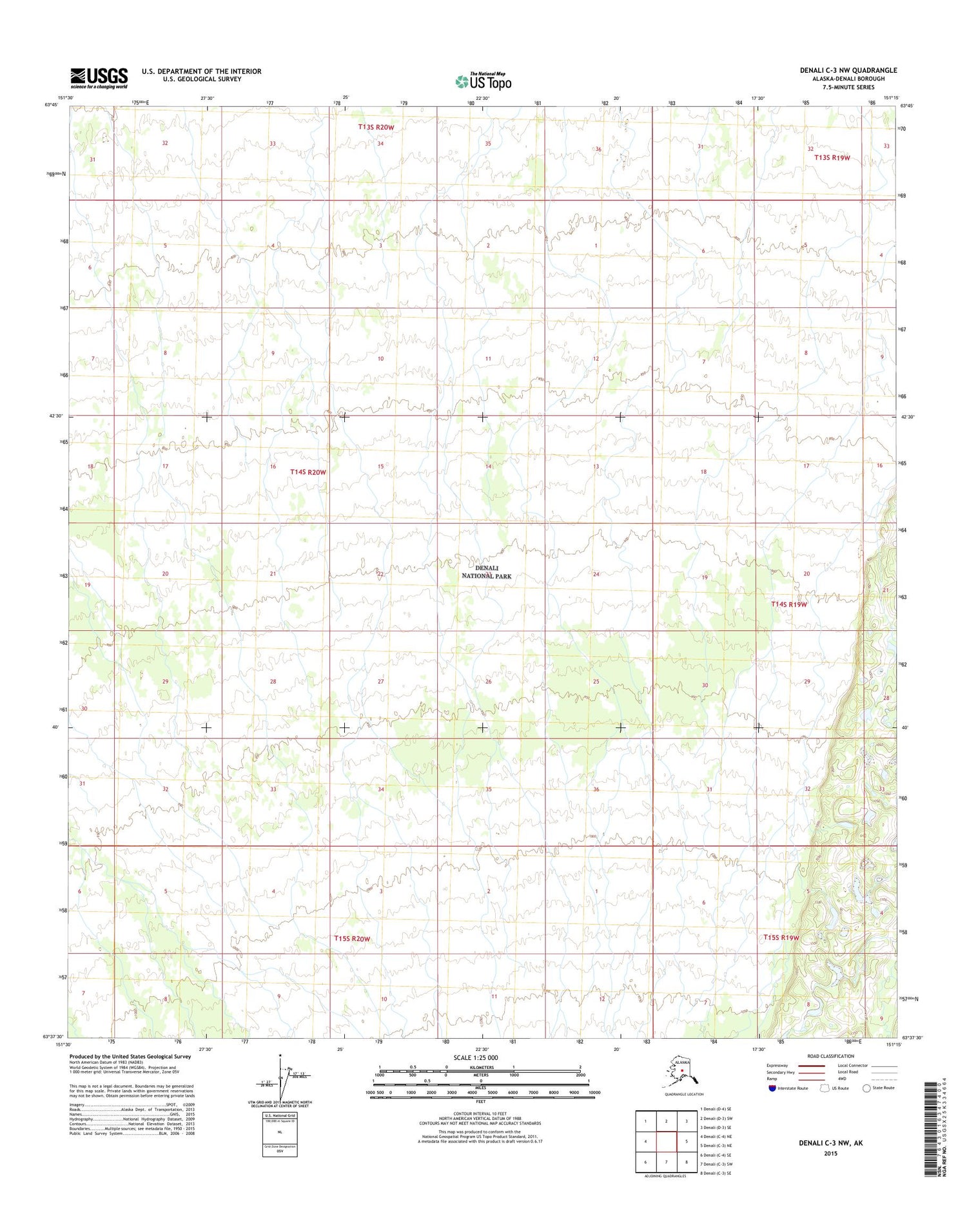 Denali C-3 NW Alaska US Topo Map Image