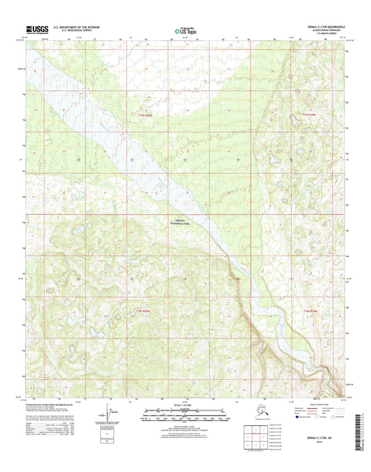 Denali C-3 SW Alaska US Topo Map Image