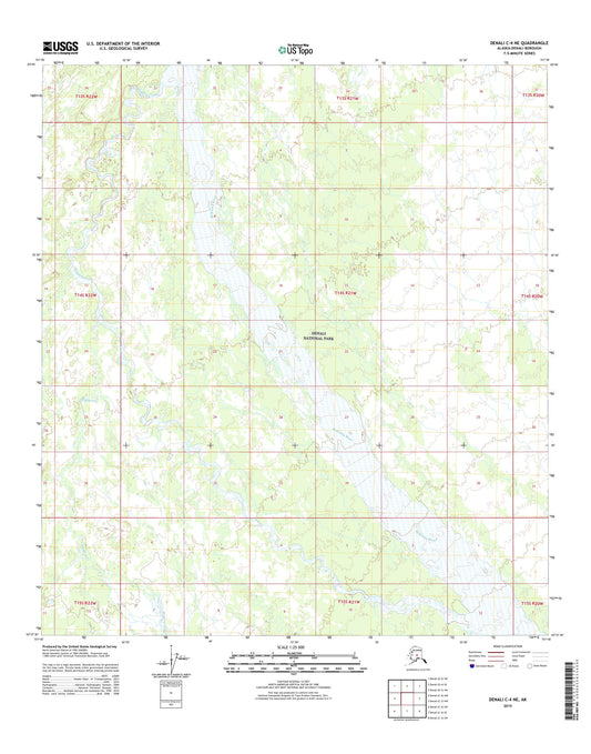 Denali C-4 NE Alaska US Topo Map Image