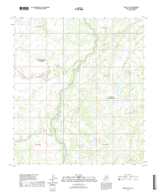 Denali C-4 NW Alaska US Topo Map Image