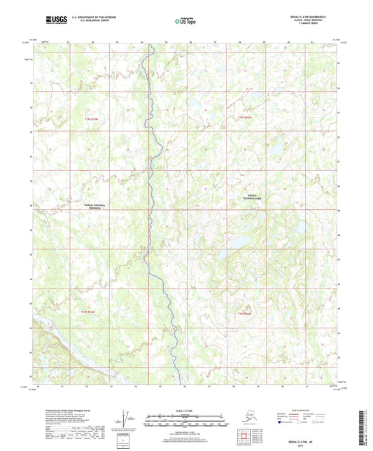 Denali C-4 SW Alaska US Topo Map Image