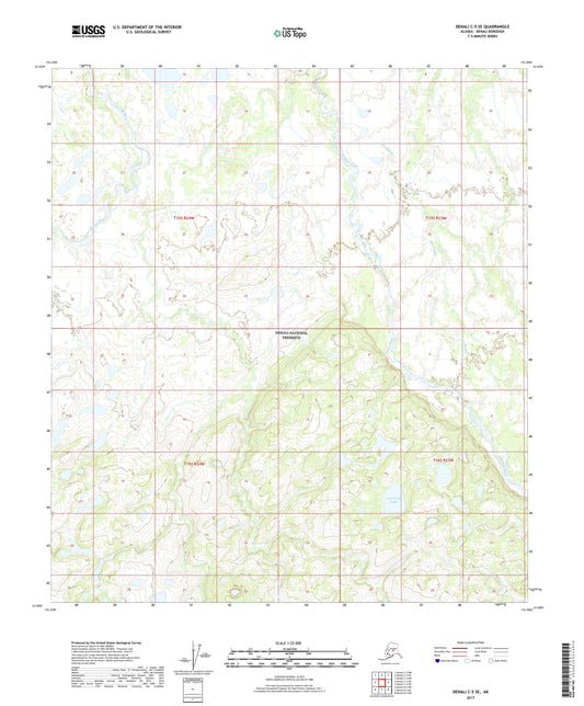 Denali C-5 SE Alaska US Topo Map Image