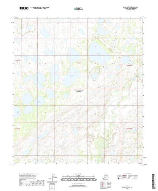 Denali C-5 SW Alaska US Topo Map Image
