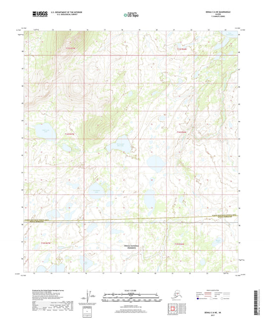 Denali C-6 NE Alaska US Topo Map Image