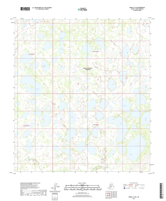 Denali C-6 SE Alaska US Topo Map Image