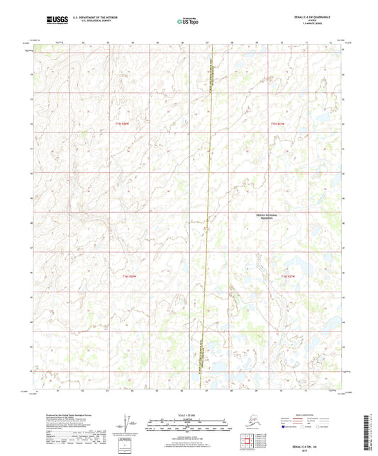Denali C-6 SW Alaska US Topo Map Image