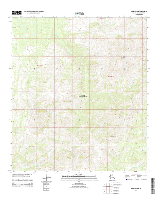 Denali D-1 NW Alaska US Topo Map Image