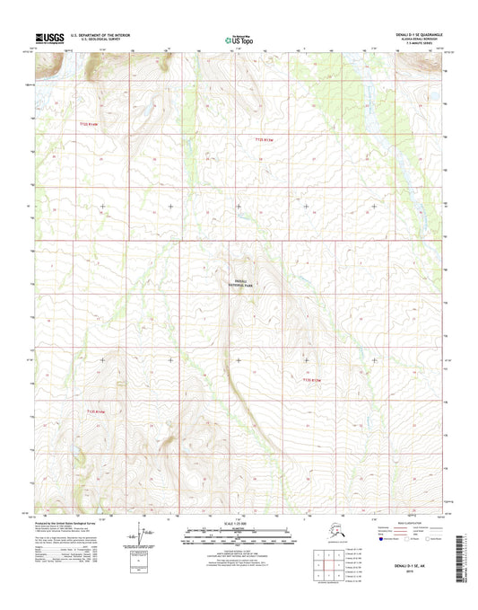 Denali D-1 SE Alaska US Topo Map Image