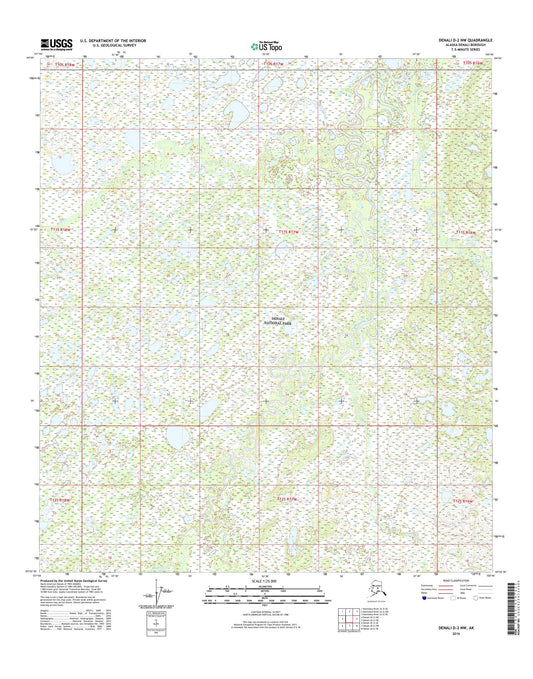 Denali D-2 NW Alaska US Topo Map Image