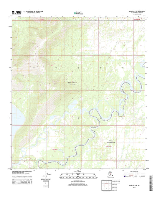 Denali D-3 NW Alaska US Topo Map Image