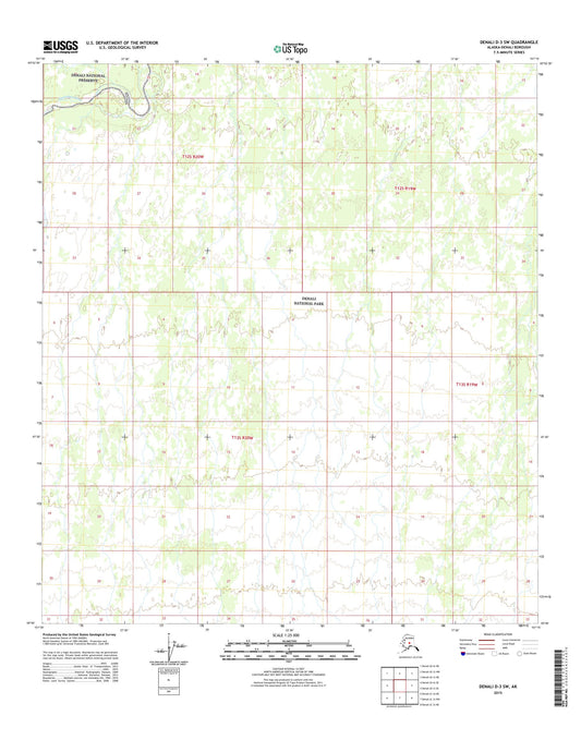 Denali D-3 SW Alaska US Topo Map Image