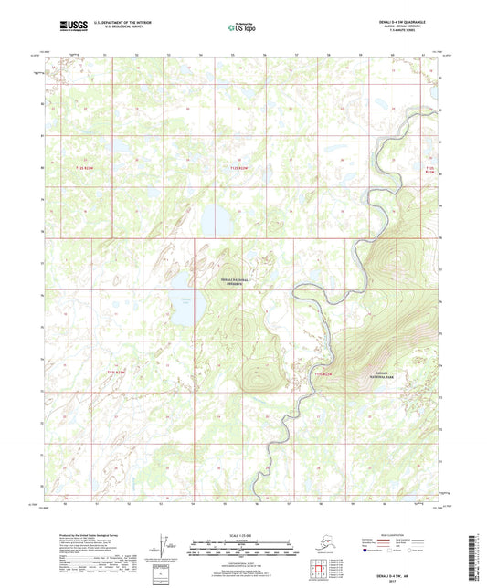 Denali D-4 SW Alaska US Topo Map Image