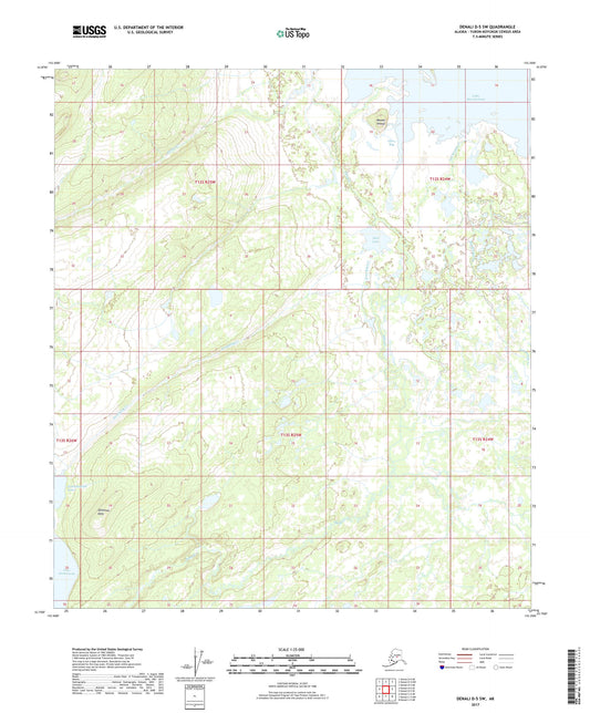 Denali D-5 SW Alaska US Topo Map Image