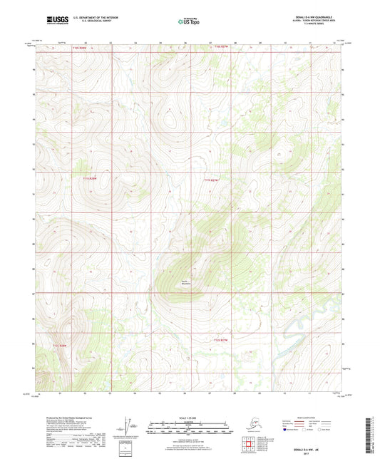 Denali D-6 NW Alaska US Topo Map Image
