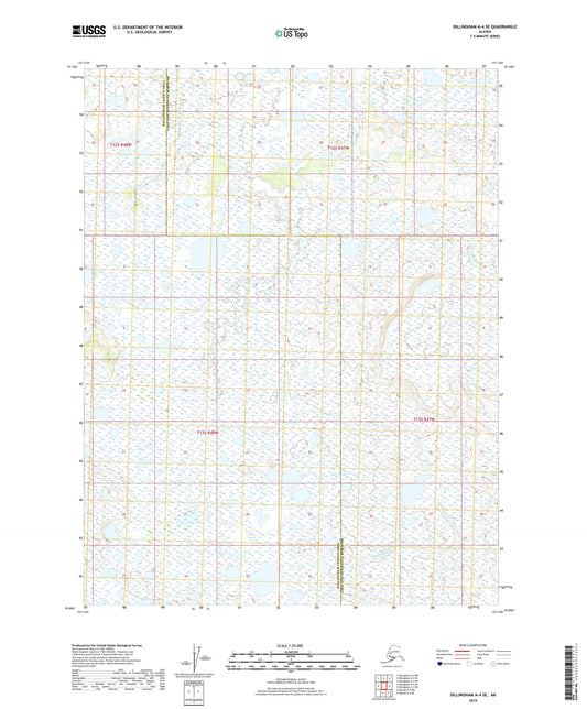 Dillingham A-4 SE Alaska US Topo Map Image