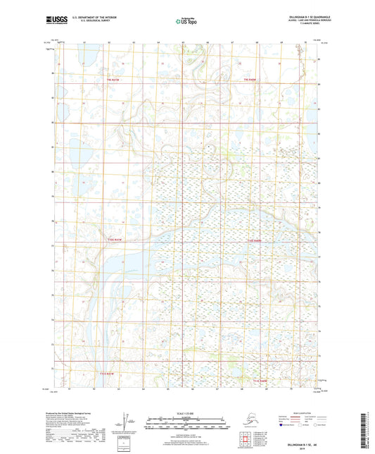 Dillingham B-1 SE Alaska US Topo Map Image