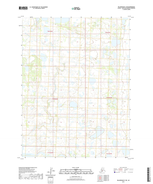 Dillingham B-1 SW Alaska US Topo Map Image