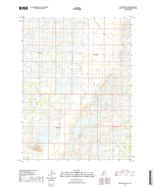 Dillingham B-2 NE Alaska US Topo Map Image