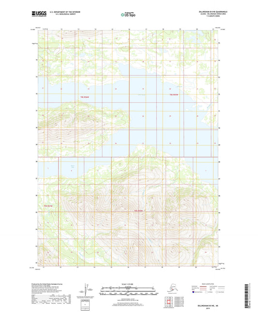 Dillingham B-8 NE Alaska US Topo Map Image