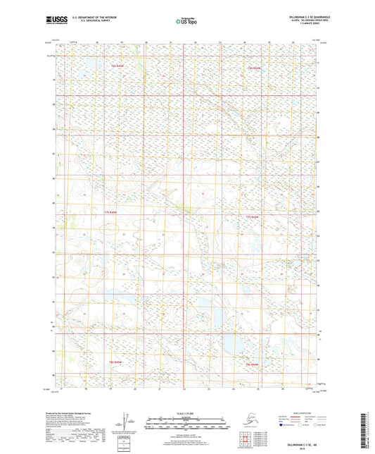 Dillingham C-3 SE Alaska US Topo Map Image