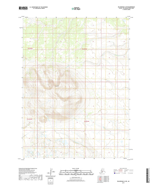Dillingham C-6 NE Alaska US Topo Map Image